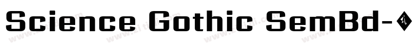 Science Gothic SemBd字体转换